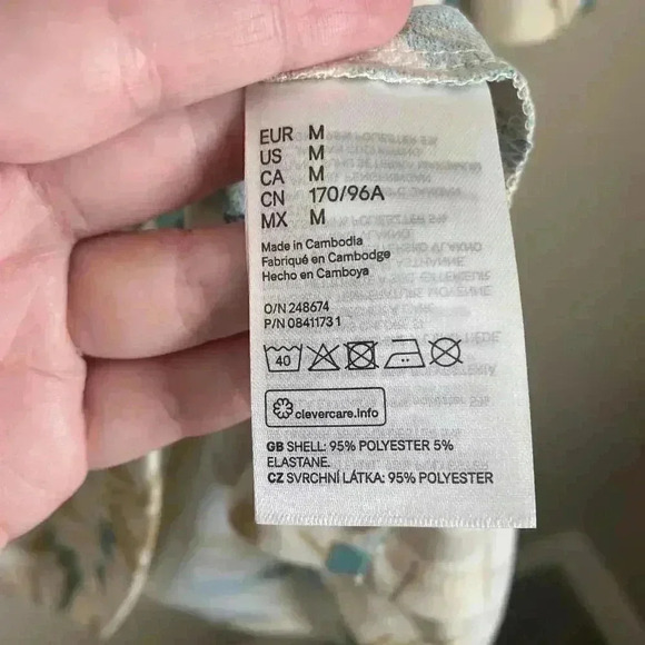 H&M Floral Long Sleeve Dress Size Medium - Picture 11 of 14